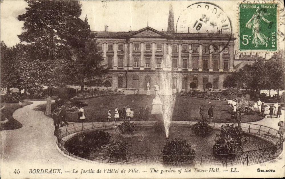 Bordeaux — Der Garten des Rathauses — LL. Selecta - Vorderseite