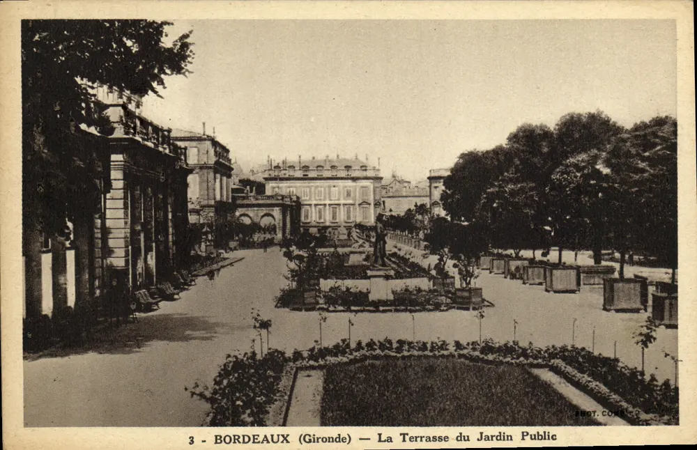 Bordeaux (Gironde) — A Terraço do Jardim Público — editor Subot & Cie, n°3 - Frente
