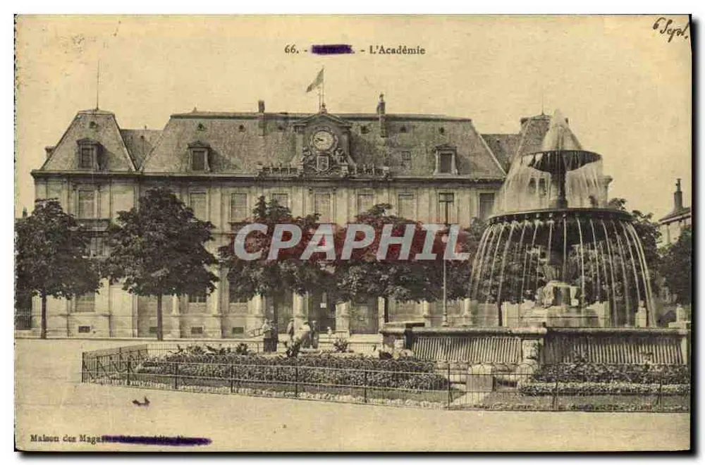 Casa dos Magistrados — A Academia — editor J. Joyol, n° 66 - Frente
