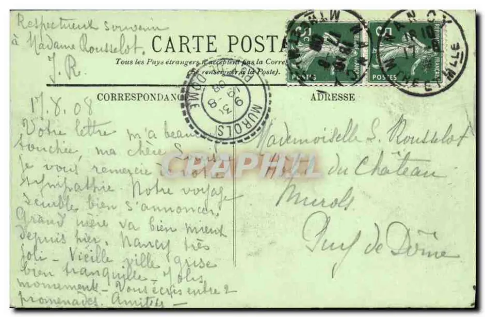 Nancy — L'Hémicycle e a Igreja de São Epvure — LL. n°28 - Verso