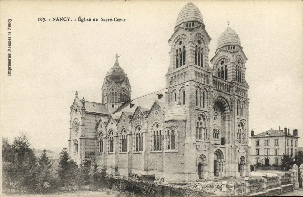 NANCY - Igreja do Sagrado Coração — Imprimeries Réunies de Nancy, n° 167 - Frente