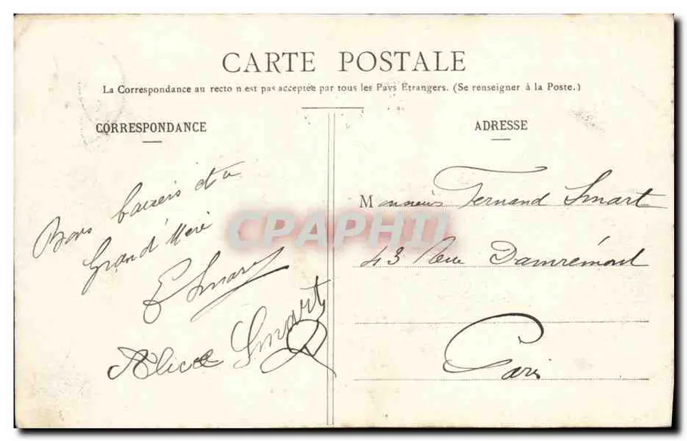 NANCY - A Academia — Imprimeries Réunies, Nancy, n°64 - Verso
