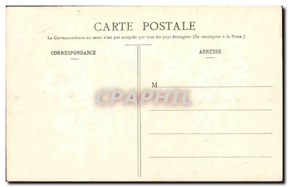 HARAS du PIN - Terrasse et Parc — vue de la terrasse et du parc avec un promeneur, éditeur Imprimeries Réunies, Nancy - Verso