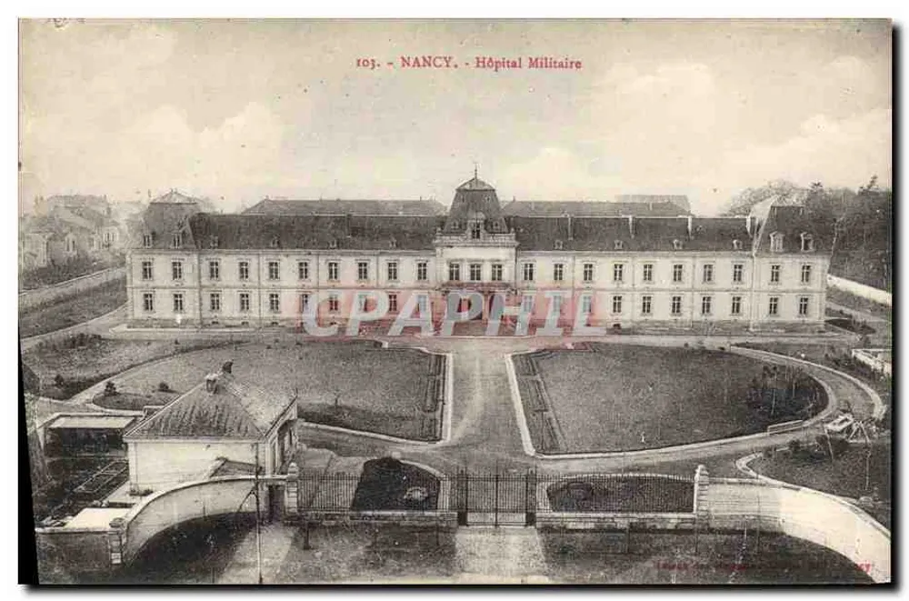 Nancy - Szpital Wojskowy — Stara pocztówka n°103, wydawca Tézier - Awers