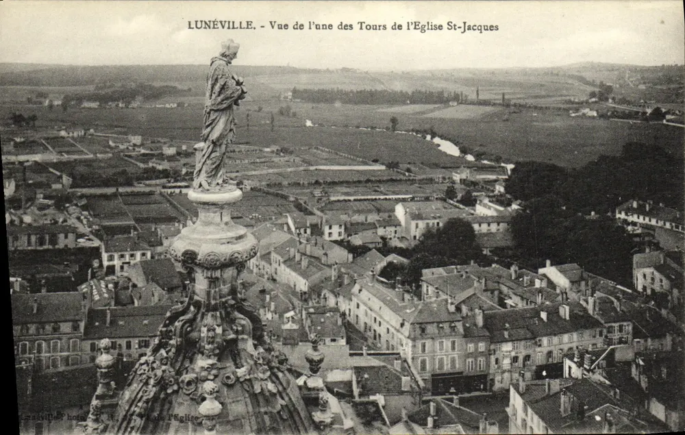 Lunéville - Ansicht einer der Türme der Kirche St-Jacques - Vorderseite