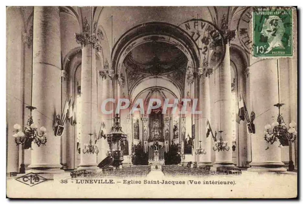 Luneville — Kirche Saint-Jacques (Innenansicht) — C. Lardier, Nr. 38 - Vorderseite