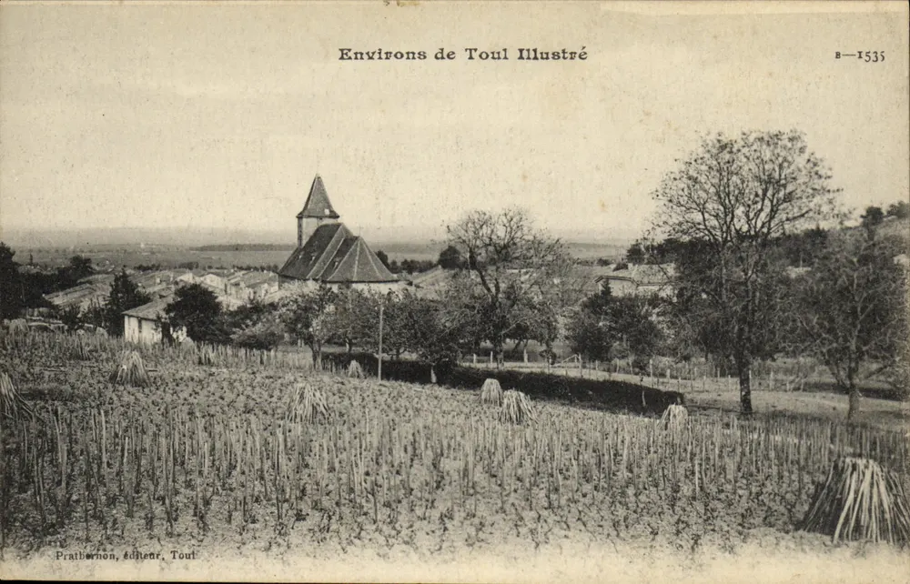 Environs de Toul Illustré — Vista de Pratibernon — editor Pratibernon, Toul, n° B-1535 - Frente
