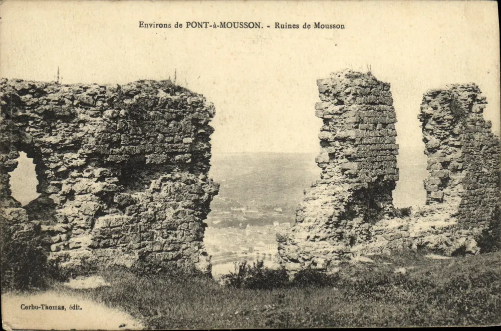 Ruínas de Mousson — Environs de Pont-à-Mousson — Corbu-Thomas, editor - Frente