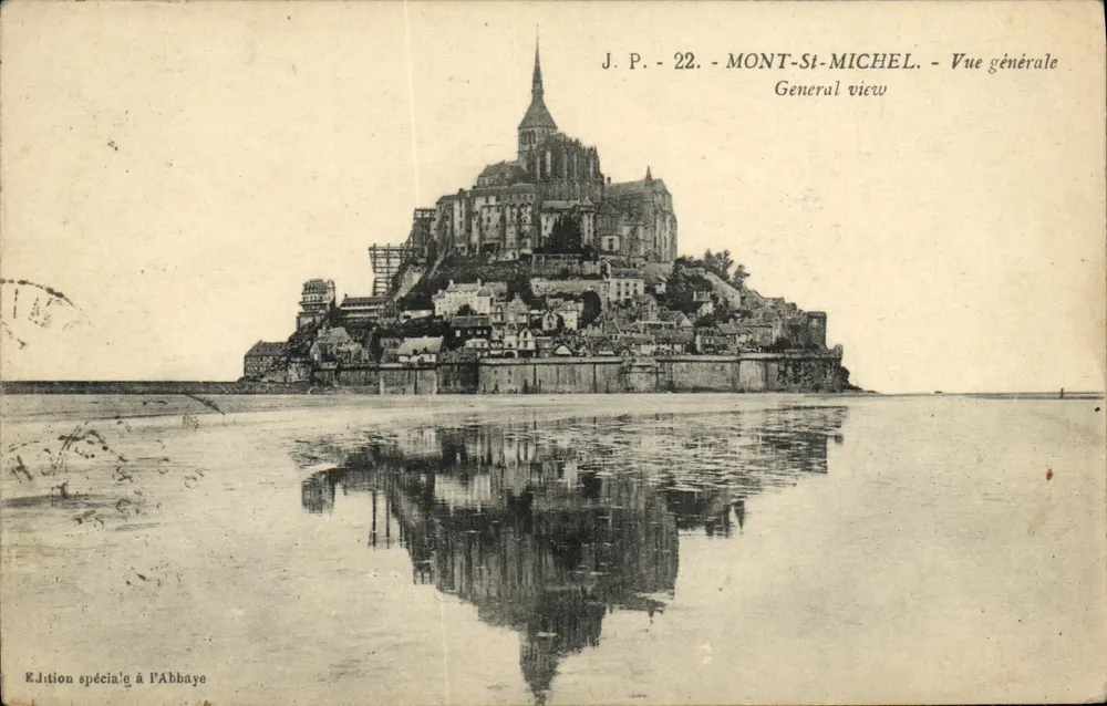 Monte-Saint-Michel — Vista geral — J.P. 22 — Edição especial na Abadia - Frente