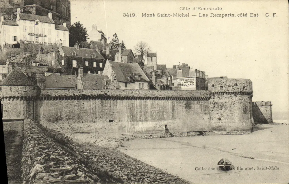 Mont Saint-Michel — Die Mauern, Ostseite — G.F. 3419 - Vorderseite