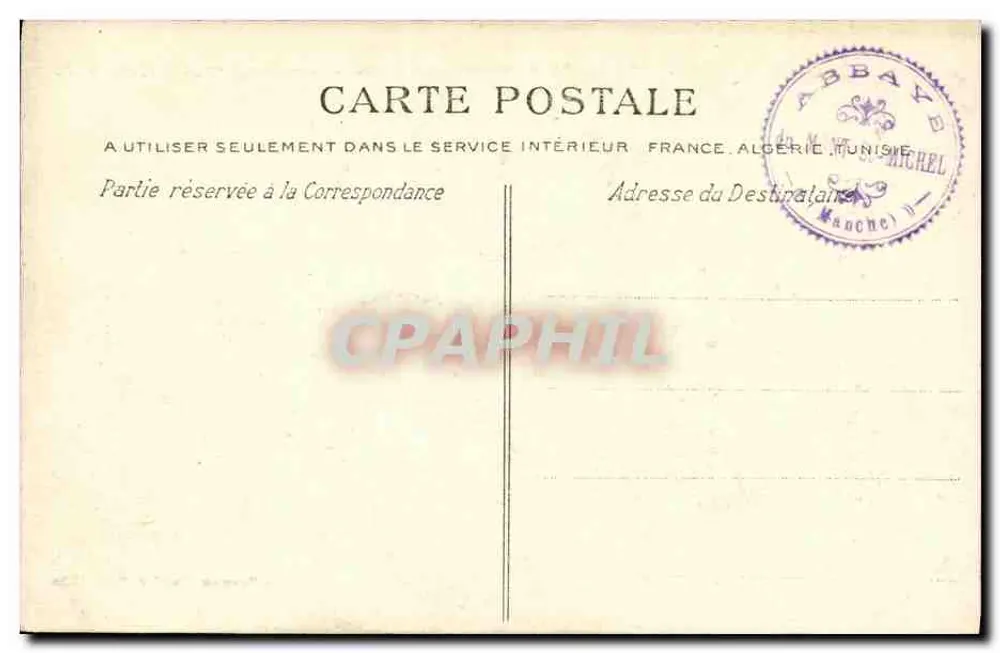 Mont Saint-Michel — Die Mauern, Ostseite — G.F. 3419 - Rückseite