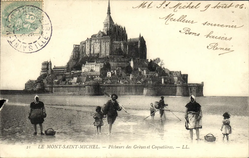 Mont-Saint-Michel — Fischer der Strände und Coquetières — LL. n°21 - Vorderseite