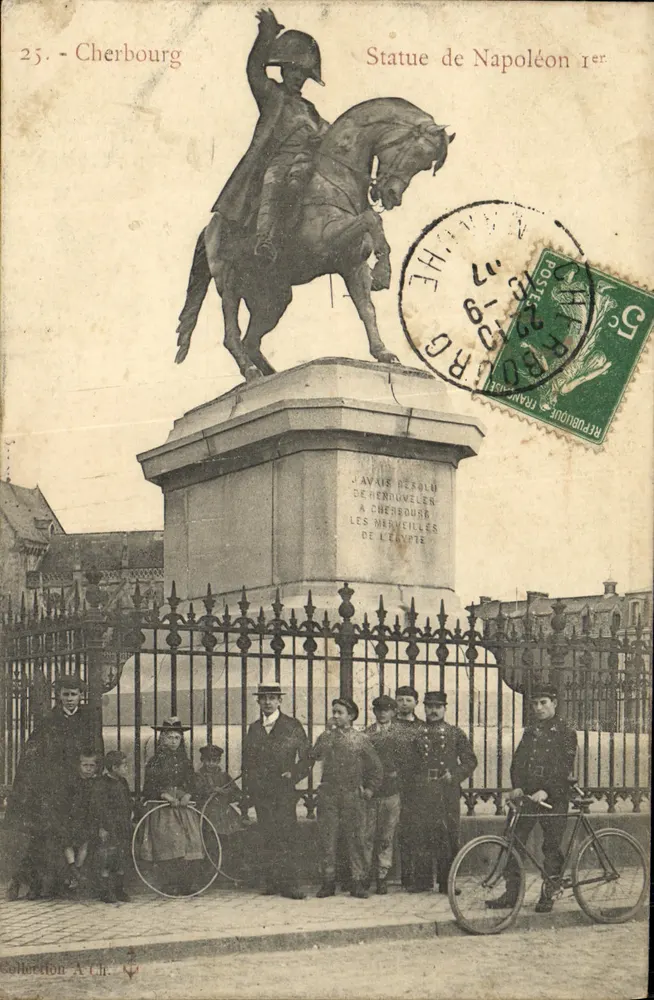 Cherbourg — Estátua de Napoleão I — Coleção A.Ch. - Frente