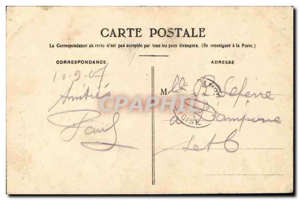 Cherbourg — Estátua de Napoleão I — Coleção A.Ch. - Verso