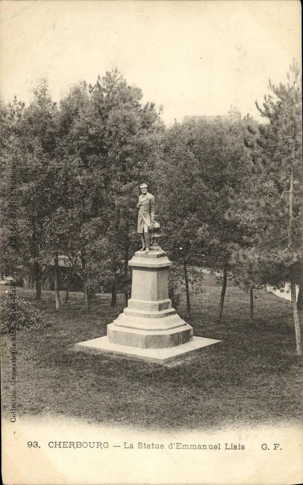 Cherbourg — A Estátua de Emmanuel Liais — G.F. n°93 - Frente