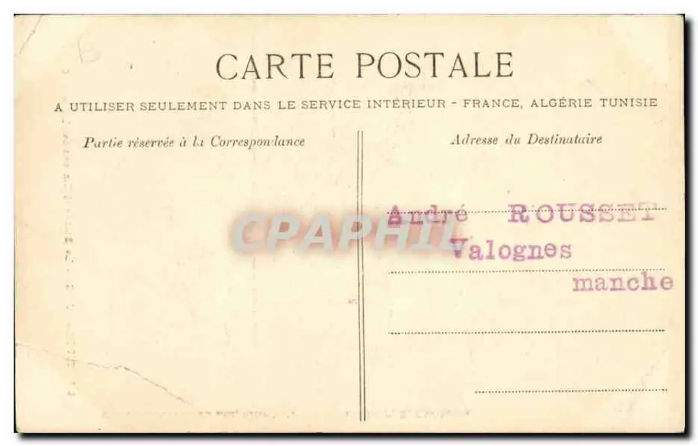 Cherbourg — A Estátua de Emmanuel Liais — G.F. n°93 - Verso