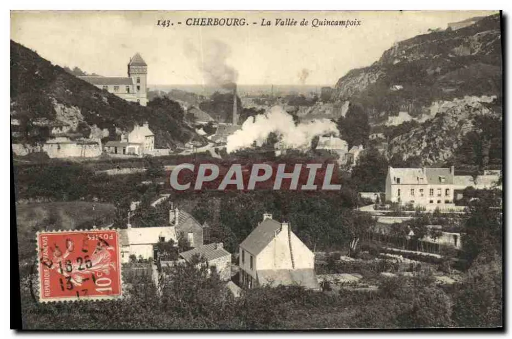 Cherbourg - A Vale de Quincampoix — editor desconhecido, n° 143 - Frente