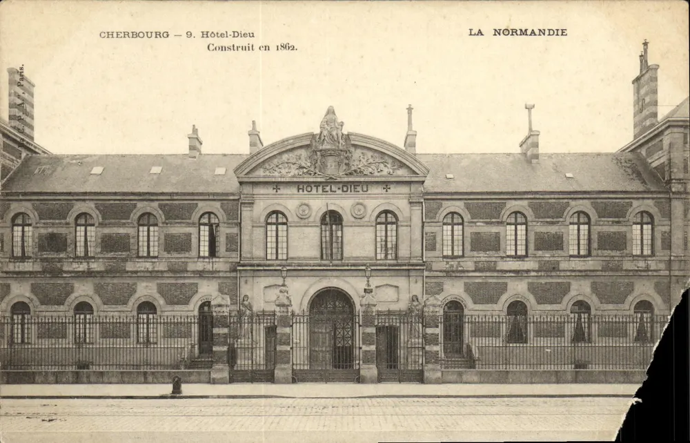 Cherbourg — Hôtel-Dieu — éditeur LA NORMANDIE, n°9 - Frente