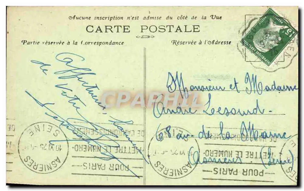 Nacqueville-le-Château — Ao redor de Cherbourg — Coleção A. B. Cherbourg, n° 426 - Verso