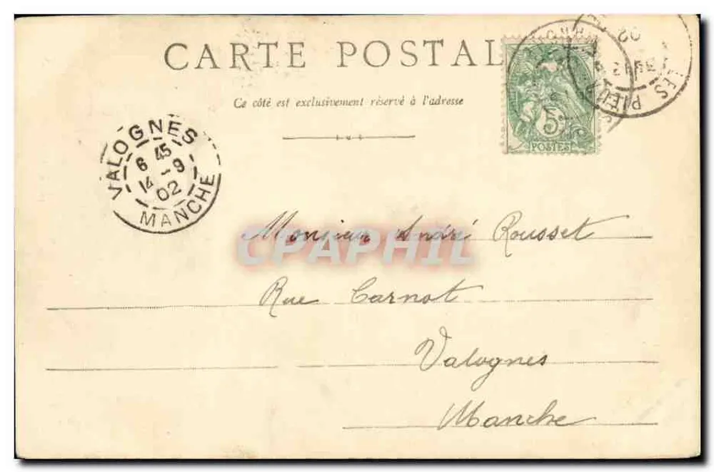 Les Pieux — Arredores de Cherbourg — A.V. Cherbourg N 201 - Verso