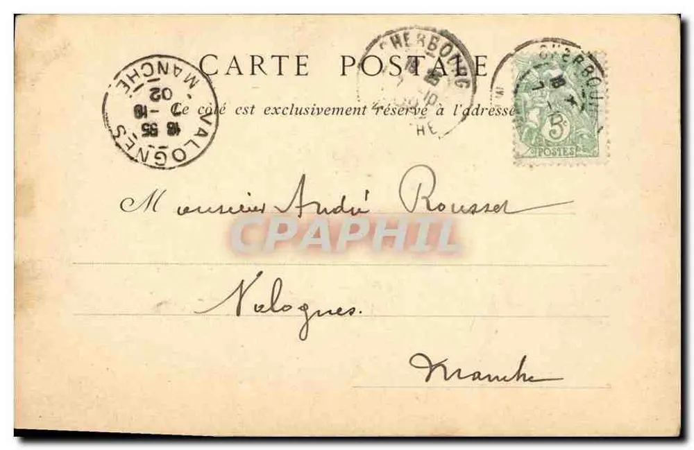Cherbourg — Der öffentliche Garten und das Fort du Roule — und die Mouriens, die nach rechts geneigt sind - Rückseite