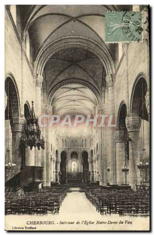 Cherbourg - Innenansicht der Kirche Notre-Dame du Vœu — Librairie Truffaut - Vorderseite