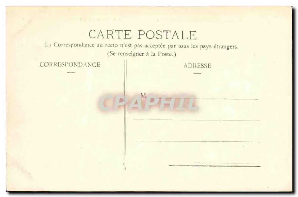 Luz sobre o oceano — farol de Auderville — A. V. Cherbourg N. 632 - Verso