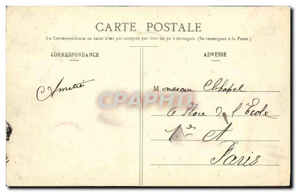 Sourdeval-la-Barre — Allgemeiner Blick aus der Nordostrichtung — Verlag E. Moutet, Sourdeval-la-Barre - Rückseite