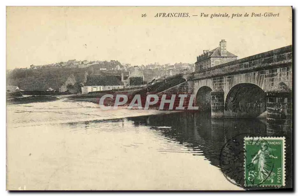 Avranches — Vista geral, tirada do Pont-Gilbert — n°26 - Frente