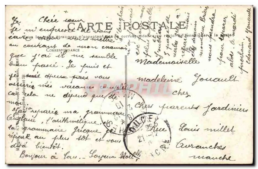 Avranches — Vista geral — Editor não identificado, n° de série 6 - Verso