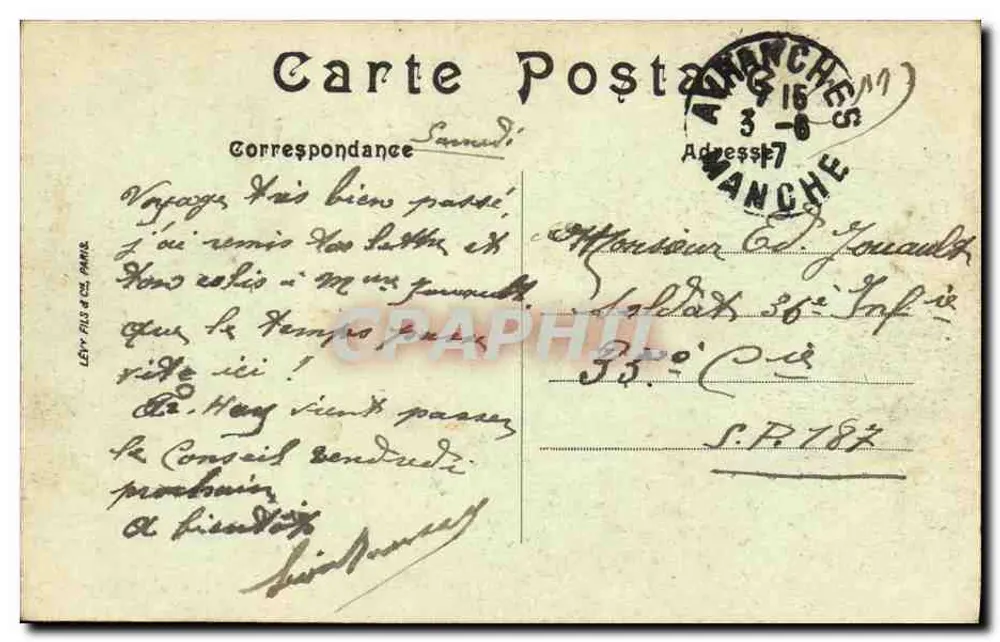 Avranches — Igreja de Nossa Senhora — O Coro. — Lib. Lechaptais - Verso