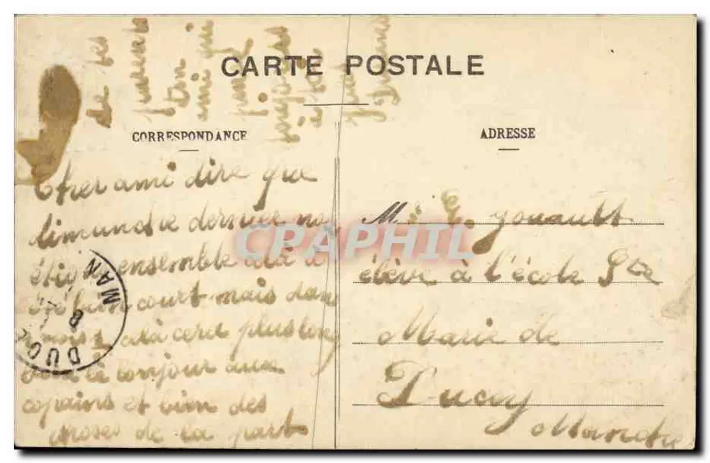 Avranches - Ruínas da Antiga Catedral — Lib. Lechaplaïs, número de série não visível - Verso