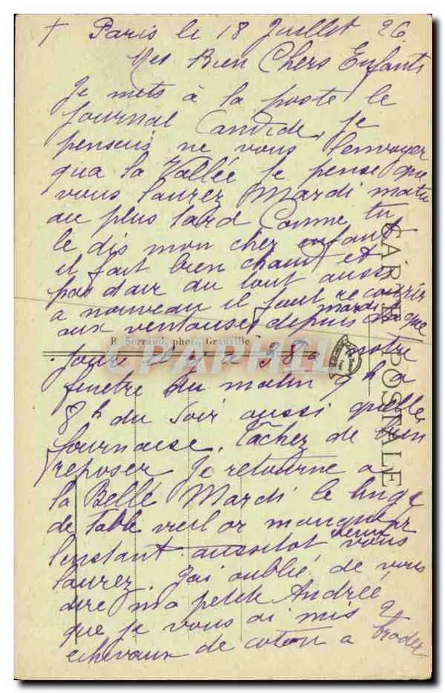 Granville — O Boulevard e o Guet - Verso