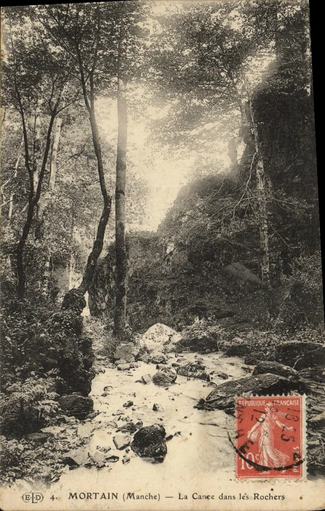 MORTAIN (Manche) — La Canee nos Rochos — Editor E.P.D. n°4 - Frente
