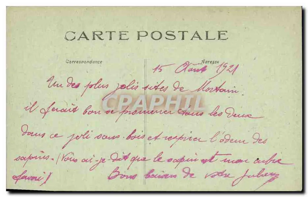 Mortain — Waldgebiet in Richtung der kleinen Kapelle St-Michel — Artaud et Nozaïs, gedruckt in Nantes - Rückseite