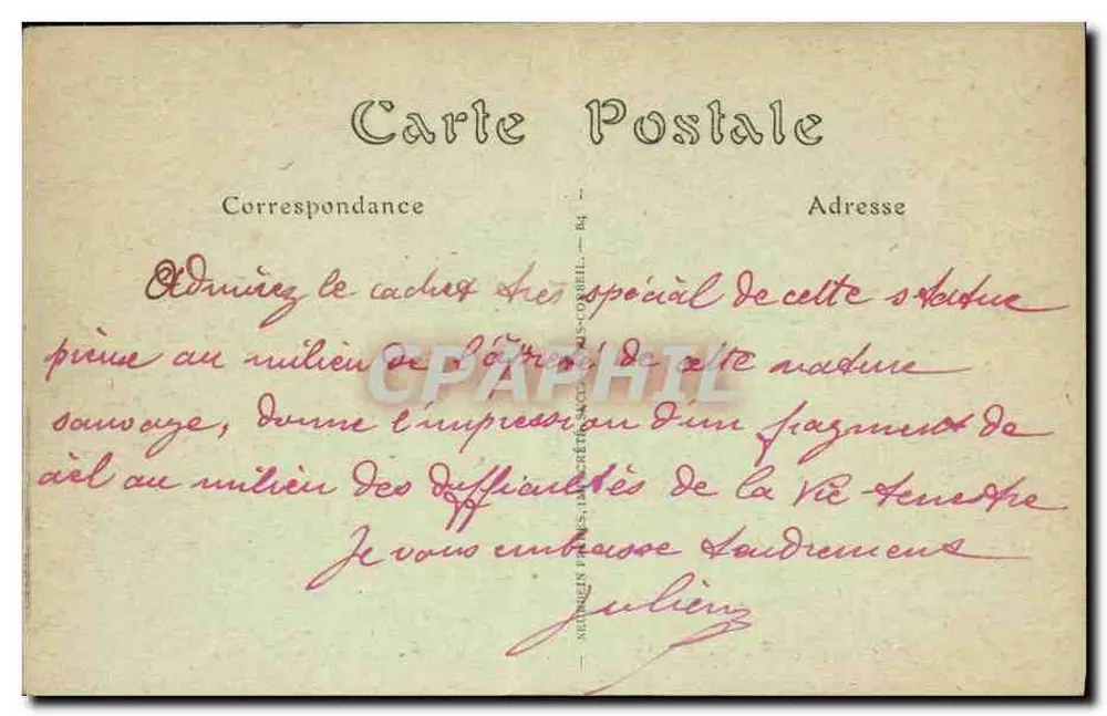Mortain — Le Petit Séminaire, Statue der Notre Dame la Blanche — JRP - Rückseite