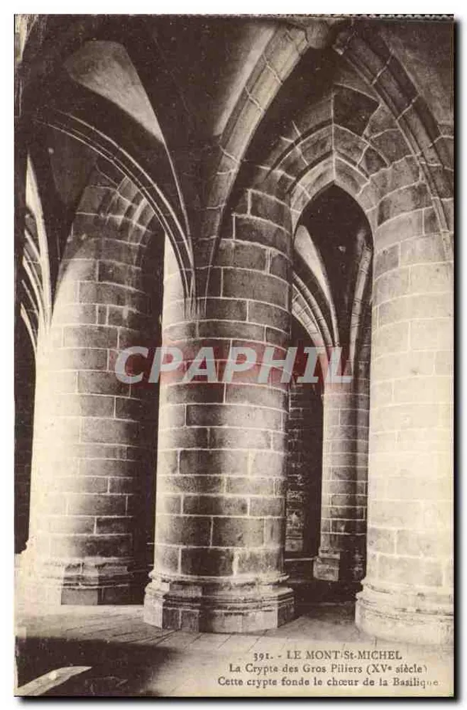 Mont-Saint-Michel — Die Krypta der Großen Pfeiler (15. Jahrhundert) — Laurent-Nel, Rennes - Vorderseite