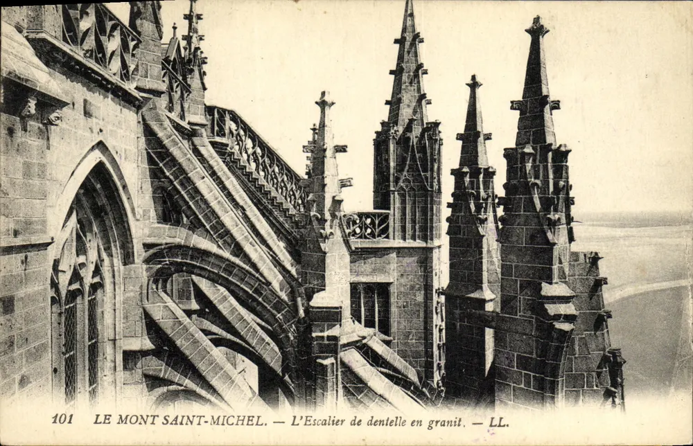 Mont Saint-Michel — Die Granit-Zähnungs-Treppe — LL. — Nr. 101 - Vorderseite