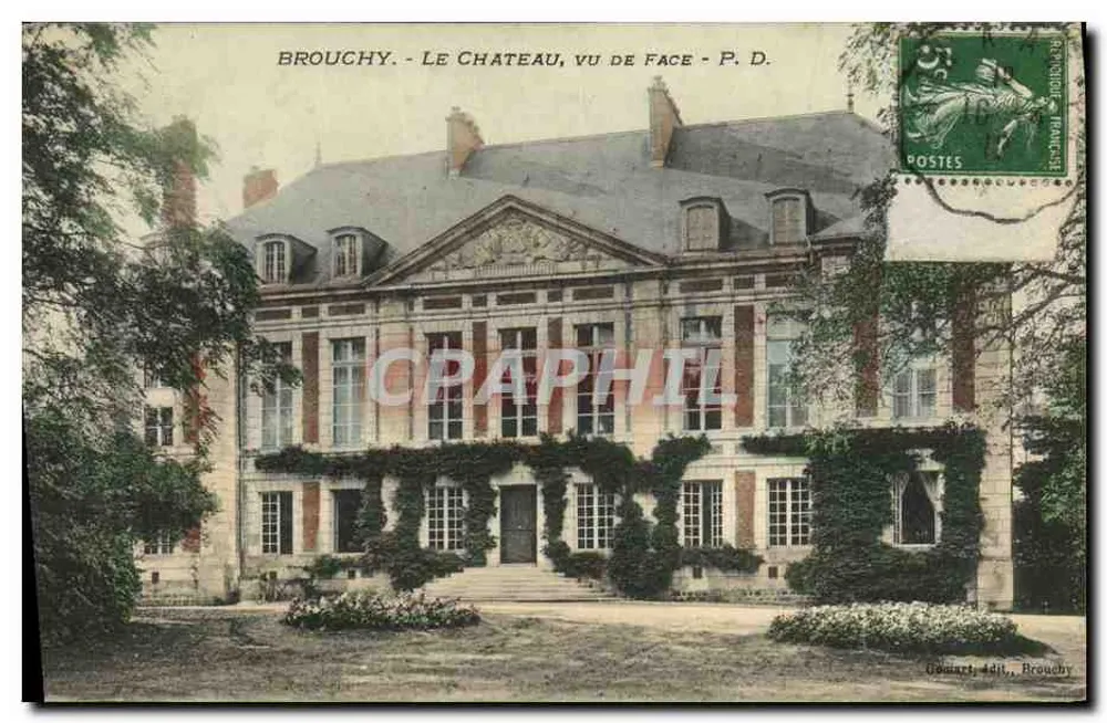 Brouchy - Le Château, vu de face - P. D. - Goubart, édit., Brouchy - Frente