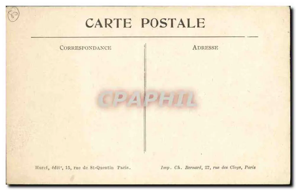 Chaulnes (Somme) — deutsche Schutzstellung im Dorf — Visé à Paris Nr. 284 - Rückseite