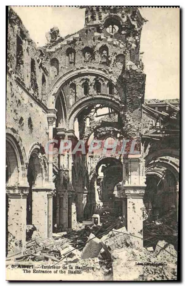 Interior da Basílica — Ruínas de uma basílica — Léon Céphalé, editor, n°6 - Frente