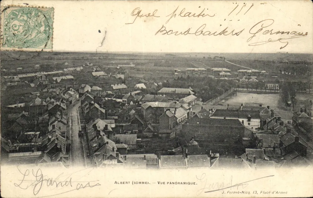 Albert (Somme) — Vista panorâmica — J. Fernet-Nicq, 13, Place d'Armes - Frente