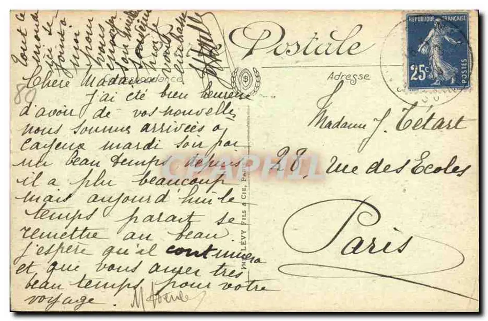 Cayeux — Brighton e a Forél — LL - Verso