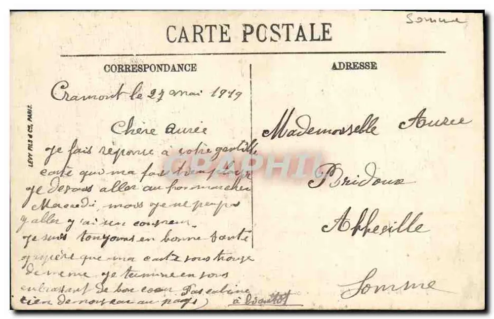 Envio de Abbeville — O Castelo de Rambures (lado leste) — LL - Verso