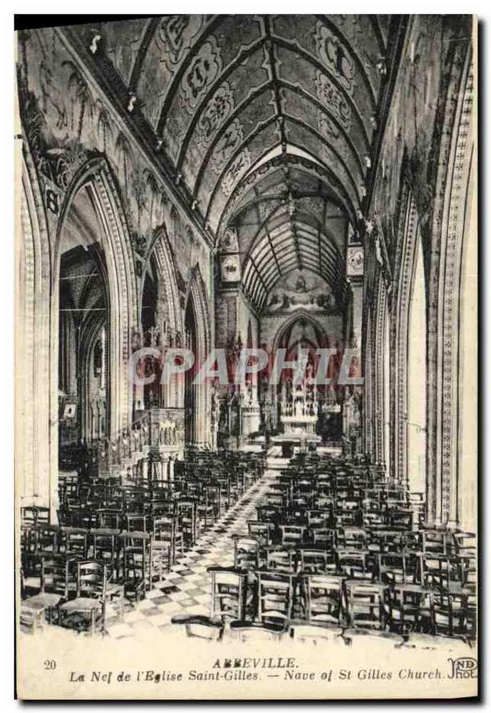 Abbeville. Ansicht der Kirchen-Nave Saint-Gilles — ND Phot. - Vorderseite
