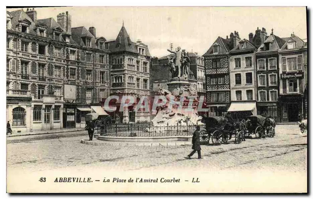 Abbeville — Der Admiral Courbet Platz — LL - Vorderseite