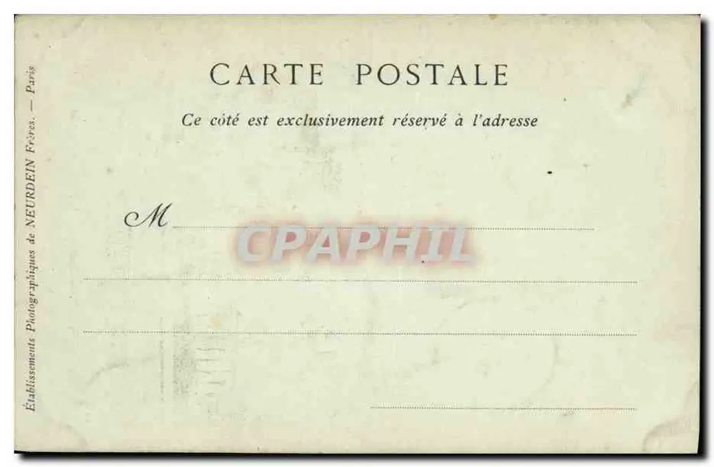 Abbeville — Denkmal für Admiral Courbet — Sammlung ND. Phot. - Rückseite