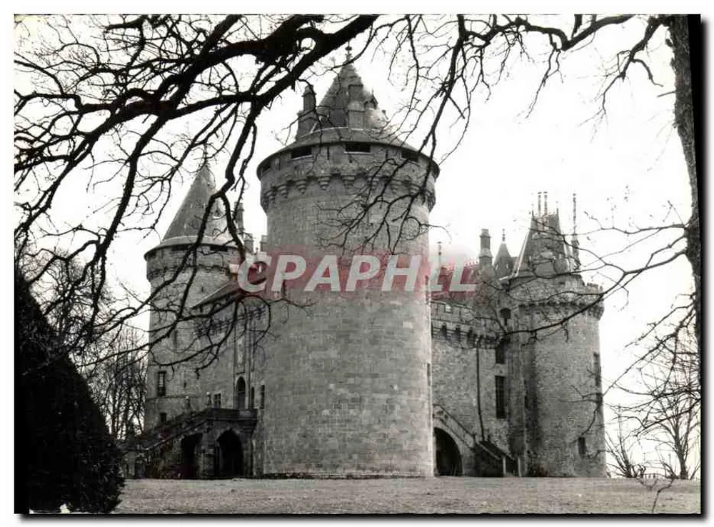 Château de Combourg — vue du château avec tours rondes — Photo Gentil, Collection privée - Frente