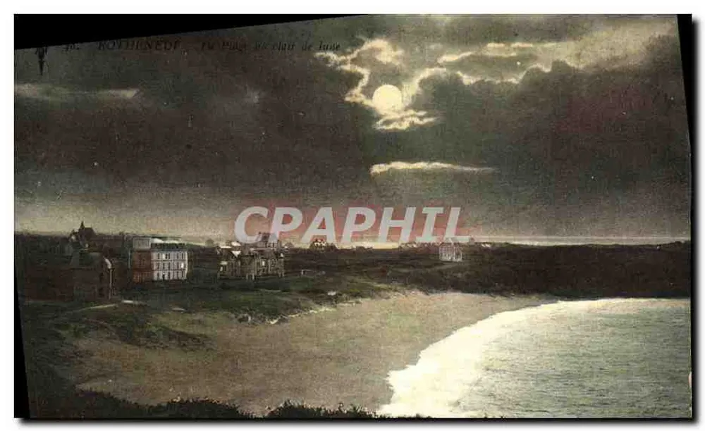 Rothéneuf — A Praia sob a Luz da Lua — editor não identificado, n° 38 - Frente