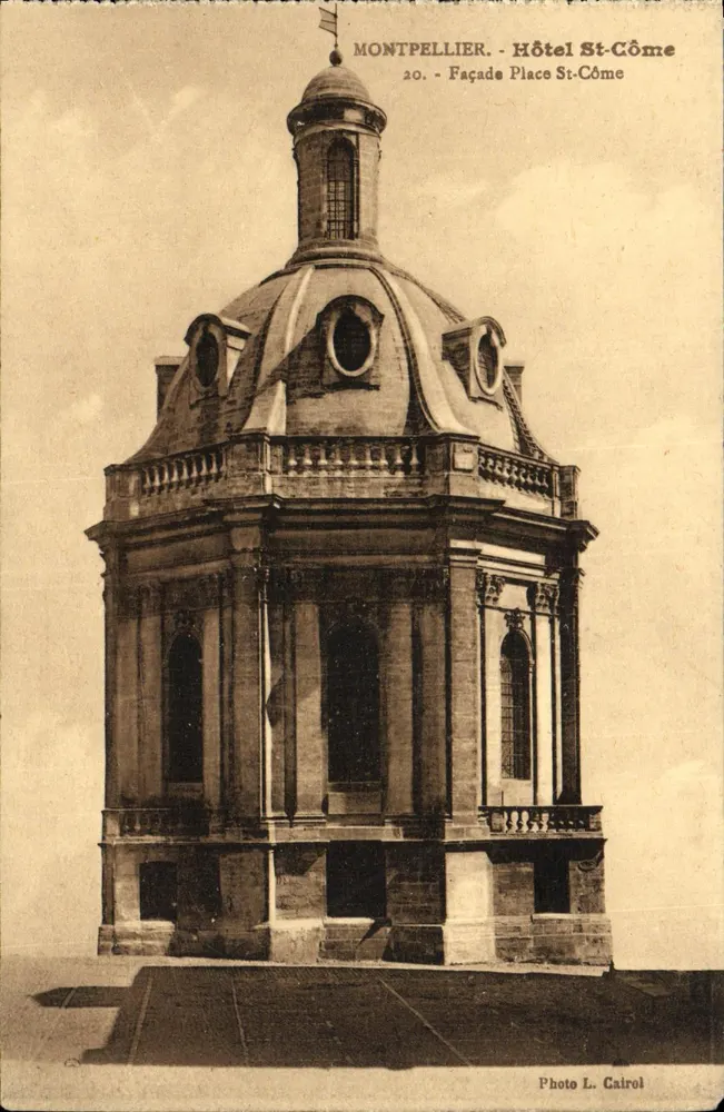 Montpellier - Hotel St-Côme - Fachada da Place St-Côme — Foto L. Cairol - Frente
